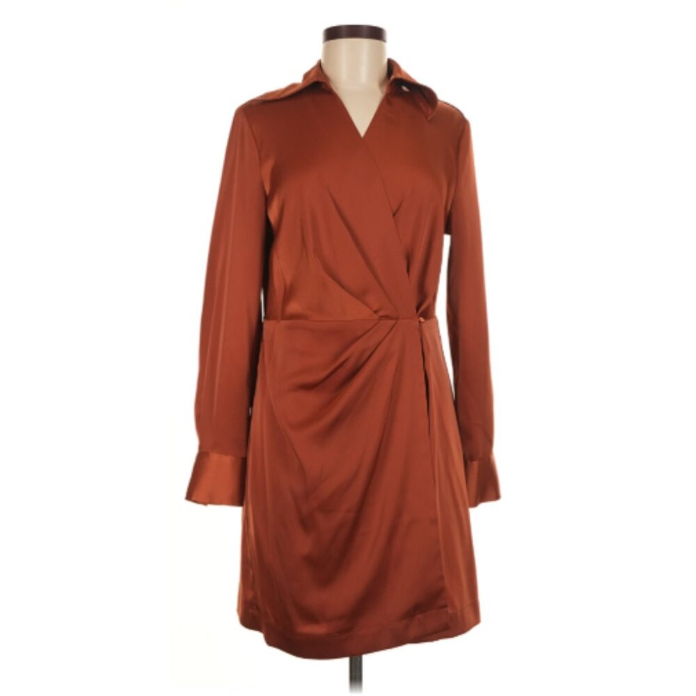 Banana Republic Satin Wrap Mini Dress – Size 8 | Work to Evening
